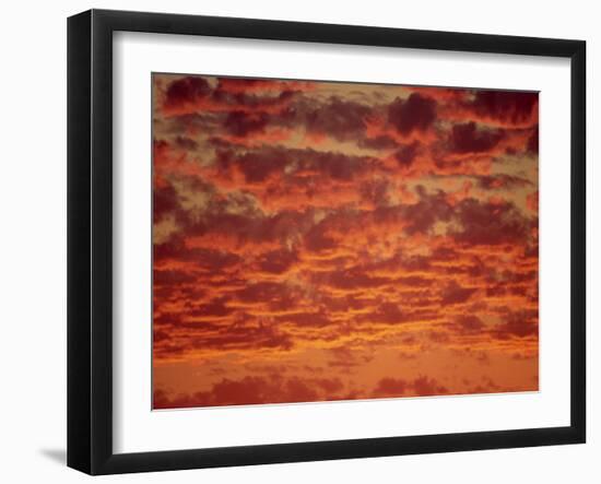 Red and Orange Clouds at Sunset in South Africa, Africa-Dominic Harcourt-webster-Framed Photographic Print