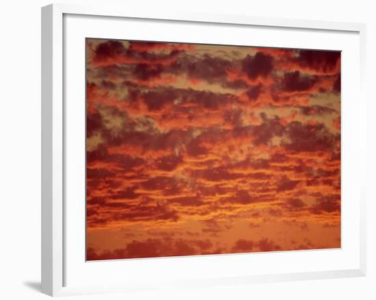 Red and Orange Clouds at Sunset in South Africa, Africa-Dominic Harcourt-webster-Framed Photographic Print