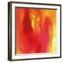 Red and Orange Swirling Abstract, c.2008-Pier Mahieu-Framed Premium Giclee Print