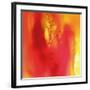 Red and Orange Swirling Abstract, c.2008-Pier Mahieu-Framed Premium Giclee Print