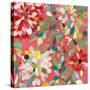 Red and Pink Dahlia II-Candra Boggs-Stretched Canvas