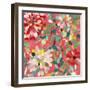 Red and Pink Dahlia II-Candra Boggs-Framed Art Print