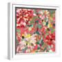 Red and Pink Dahlia II-Candra Boggs-Framed Art Print