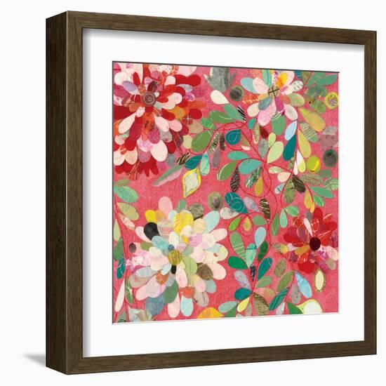 Red and Pink Dahlia II-Candra Boggs-Framed Art Print