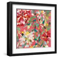 Red and Pink Dahlia II-Candra Boggs-Framed Art Print