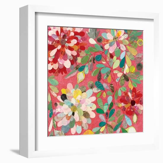 Red and Pink Dahlia II-Candra Boggs-Framed Art Print