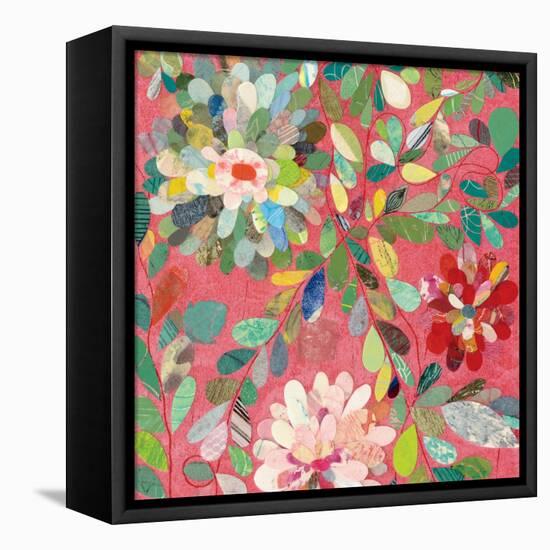 Red and Pink Dahlia III-Candra Boggs-Framed Stretched Canvas