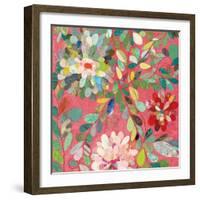 Red and Pink Dahlia III-Candra Boggs-Framed Art Print