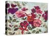 Red And Pink Flowers-Marietta Cohen Art and Design-Stretched Canvas