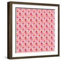 Red and Pink on Fucshia Background-Effie Zafiropoulou-Framed Giclee Print
