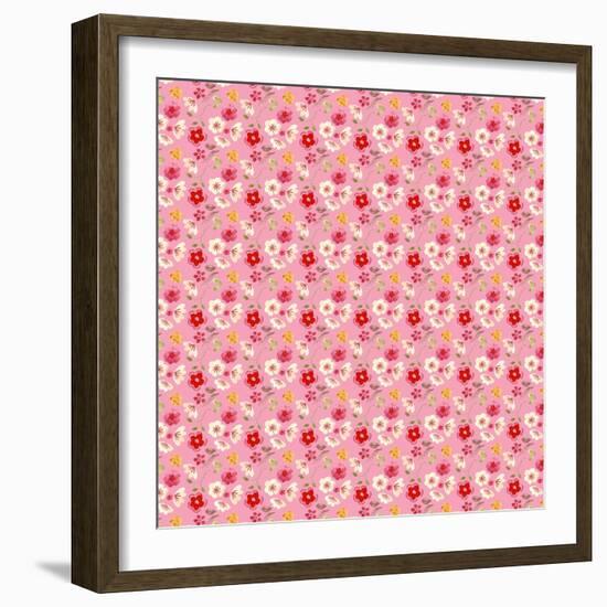 Red and Pink on Fucshia Background-Effie Zafiropoulou-Framed Giclee Print