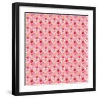 Red and Pink on Fucshia Background-Effie Zafiropoulou-Framed Giclee Print