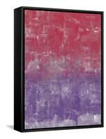 Red and Purple Abstract Painting-Tom Quartermaine-Framed Stretched Canvas