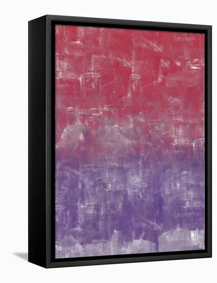 Red and Purple Abstract Painting-Tom Quartermaine-Framed Stretched Canvas