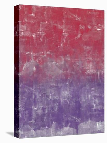 Red and Purple Abstract Painting-Tom Quartermaine-Stretched Canvas