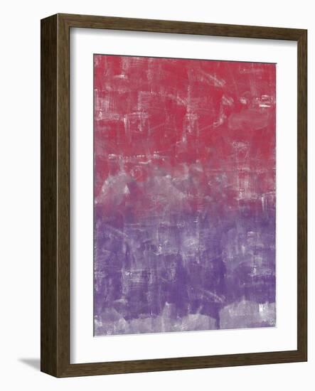 Red and Purple Abstract Painting-Tom Quartermaine-Framed Giclee Print