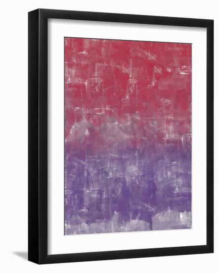 Red and Purple Abstract Painting-Tom Quartermaine-Framed Giclee Print