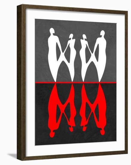 Red and White Dance 2-Felix Podgurski-Framed Art Print