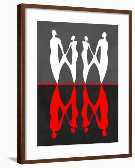 Red and White Dance 2-Felix Podgurski-Framed Art Print