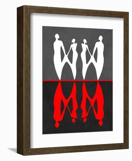 Red and White Dance 2-Felix Podgurski-Framed Art Print