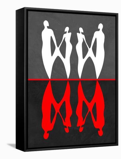 Red and White Dance 2-Felix Podgurski-Framed Stretched Canvas