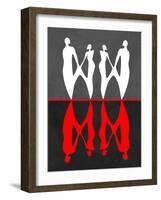 Red and White Dance 2-Felix Podgurski-Framed Art Print