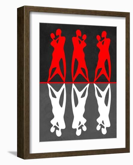 Red and White Dance-Felix Podgurski-Framed Art Print