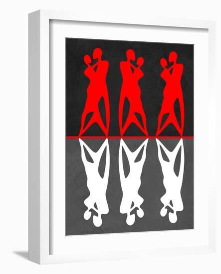 Red and White Dance-Felix Podgurski-Framed Art Print