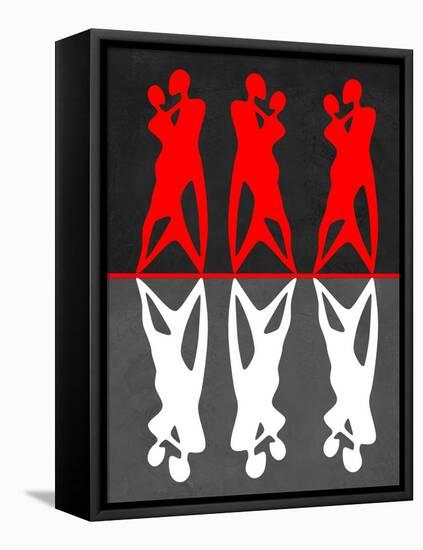 Red and White Dance-Felix Podgurski-Framed Stretched Canvas