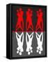 Red and White Dance-Felix Podgurski-Framed Stretched Canvas