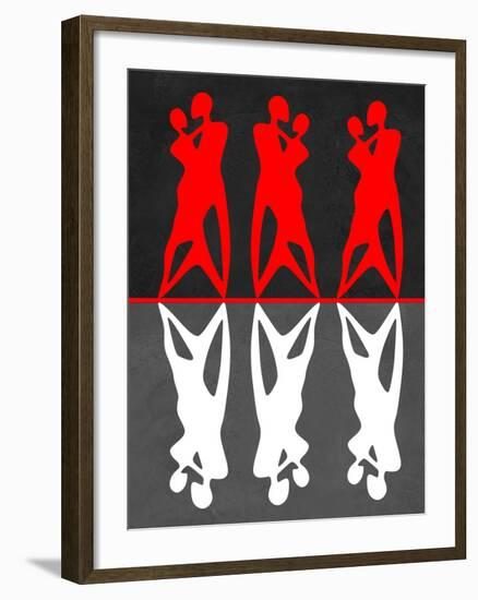 Red and White Dance-Felix Podgurski-Framed Art Print