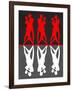 Red and White Dance-Felix Podgurski-Framed Art Print