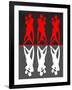 Red and White Dance-Felix Podgurski-Framed Art Print