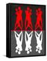 Red and White Dance-Felix Podgurski-Framed Stretched Canvas