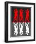 Red and White Dance-Felix Podgurski-Framed Art Print