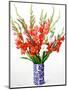 Red and White Gladioli-Christopher Ryland-Mounted Giclee Print