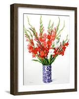 Red and White Gladioli-Christopher Ryland-Framed Giclee Print