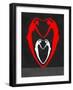 Red and White Heart-Felix Podgurski-Framed Art Print