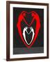 Red and White Heart-Felix Podgurski-Framed Art Print