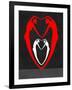 Red and White Heart-Felix Podgurski-Framed Art Print