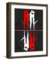 Red and White Kiss Reflection-Felix Podgurski-Framed Art Print