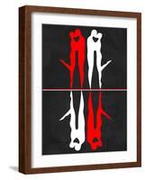 Red and White Kiss Reflection-Felix Podgurski-Framed Art Print