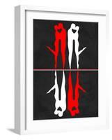 Red and White Kiss Reflection-Felix Podgurski-Framed Art Print