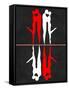 Red and White Kiss Reflection-Felix Podgurski-Framed Stretched Canvas