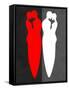 Red and White Kiss-Felix Podgurski-Framed Stretched Canvas