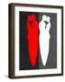 Red and White Kiss-Felix Podgurski-Framed Art Print