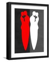 Red and White Kiss-Felix Podgurski-Framed Art Print