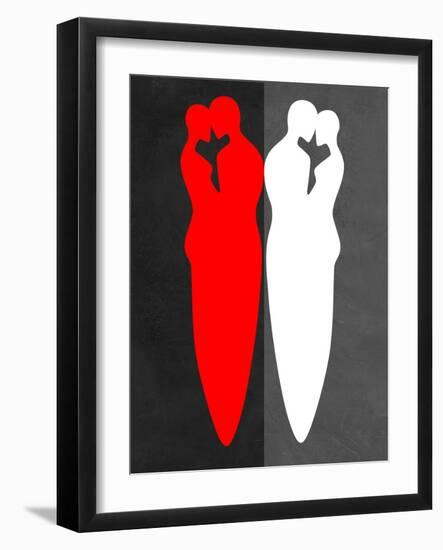 Red and White Kiss-Felix Podgurski-Framed Art Print