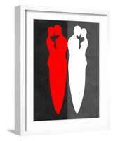 Red and White Kiss-Felix Podgurski-Framed Art Print