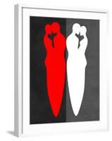 Red and White Kiss-Felix Podgurski-Framed Art Print